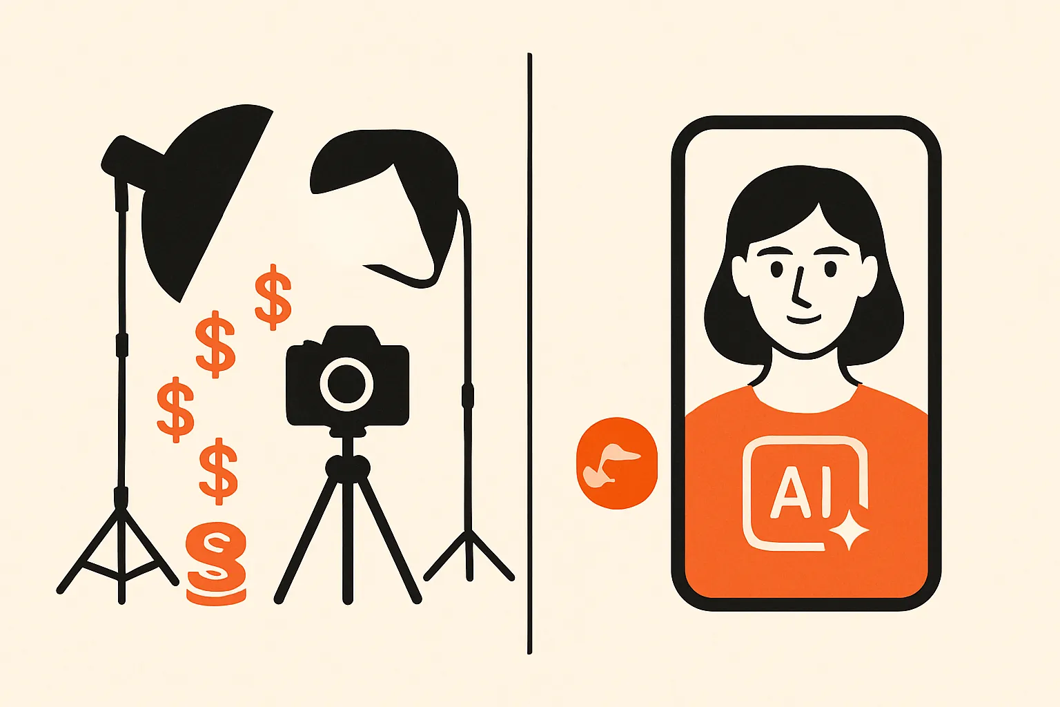AIプロフィール写真と伝統的なフォトグラファーのコスト比較